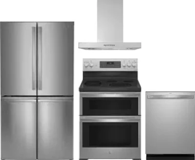 4 Piece Package Includes Refrigerator, Range, Hood And Dishwasher